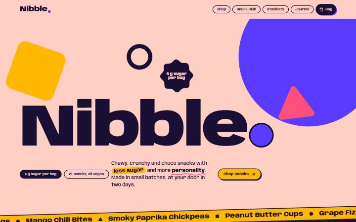 Nibble Framer template, preview